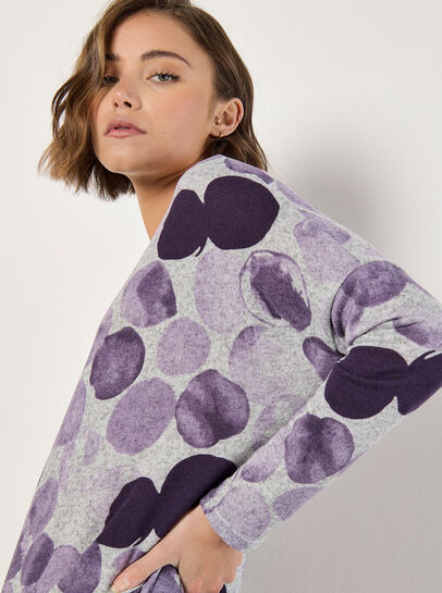 Abstract Circles Oversized Top