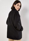 Tailored Double-Breasted Peacoat, Black, large