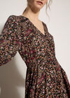Paisley Floral Maxi Dress, Black, large