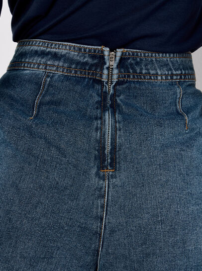 Denim Wrap Mini Skort