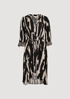 Paint Stroke Shirt Mini Dress, Black, large