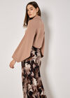 Painterly Floral Slip Maxi Skirt, Grey, large