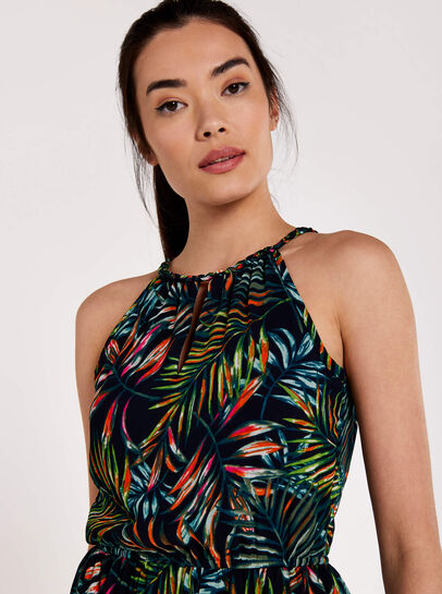 Palm Rope Neck Dress