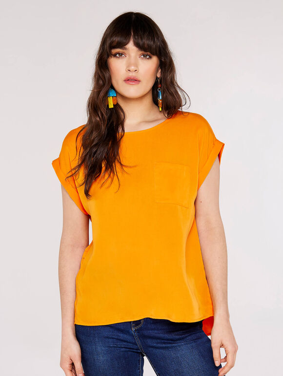 T-shirt à dos fendu, orange, grand
