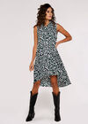 Cheetah Print  Mini Dress, Green, large