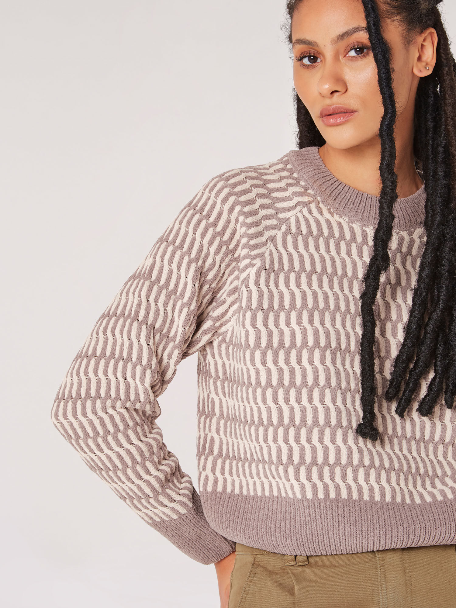 Chenille crop jumper hot sale