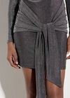 Glitter Mini Dress, Silver, large