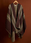 Bold Stripe Blanket Cape, Blue, large
