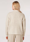 Chunky Knit Ribbed Jumper, Stone, large