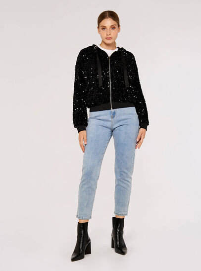 Sequin Bomber Jacket