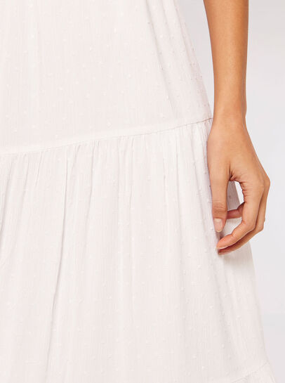 Crinkle Dobby Tiered Skirt