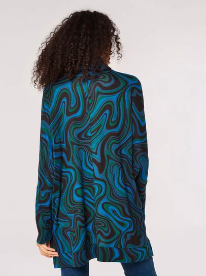 Oversized Batwing Swirl Knit Top