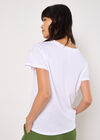 Tropical Placement Print T-Shirt, White, large