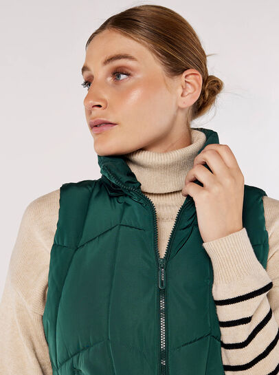 Hooded Zip Puffer Gilet
