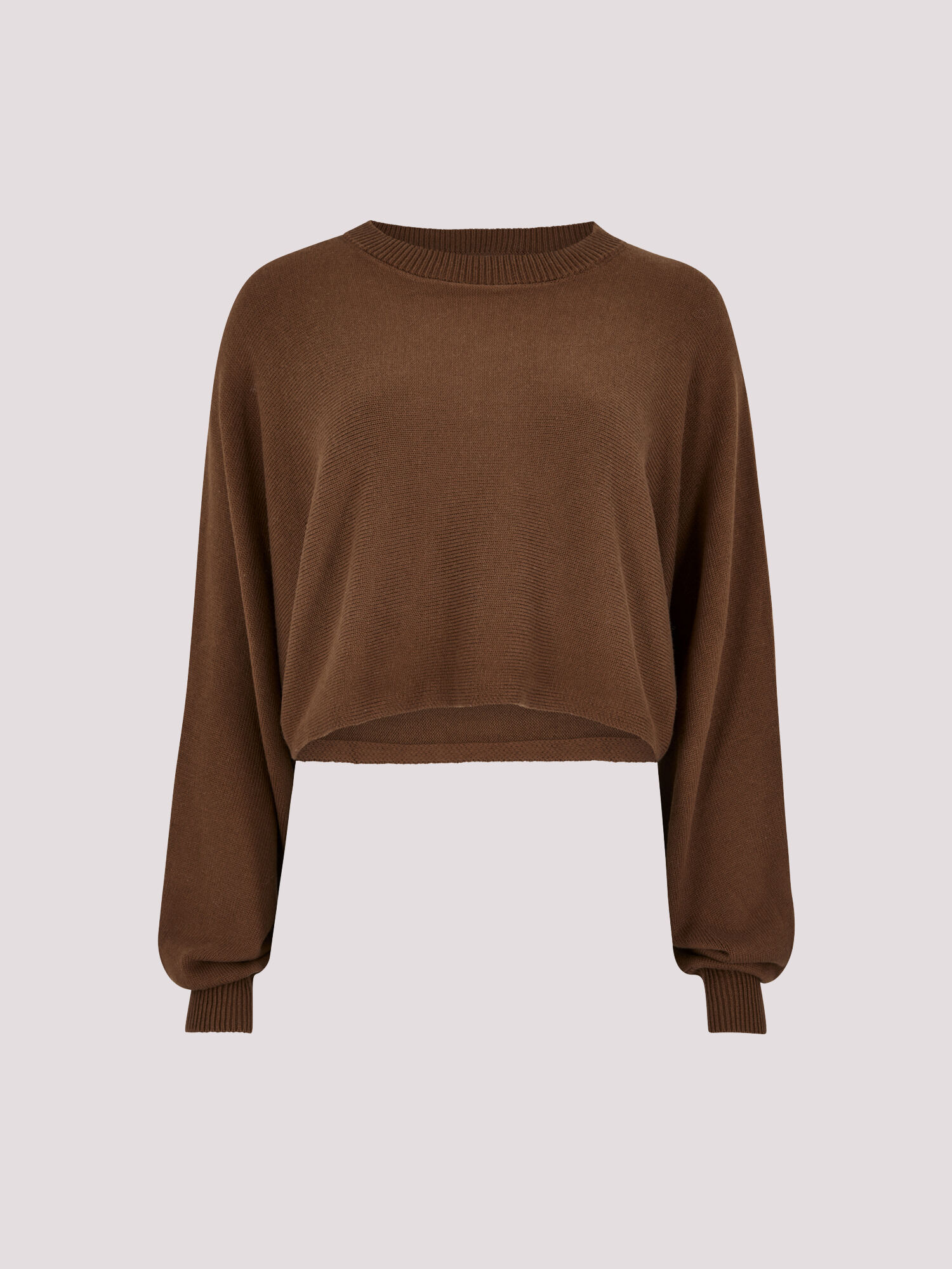 Cropped Batwing Jumper Apricot Clothing