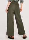 Shirred Wide Leg Trouser, Khaki, large
