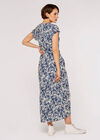 Brushstroke Print  Midi Dress, Cream, large