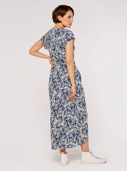 Brushstroke Print  Midi Dress