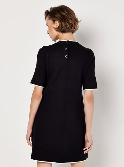 Monochrome Knitted Mini Dress