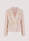 Tweed Cropped Blazer, Pink, large