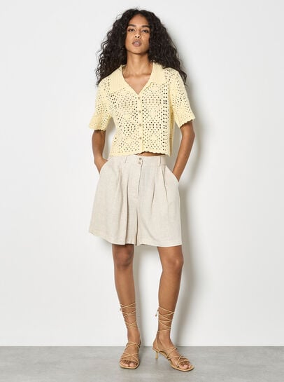 Floral Cotton Crochet Cardigan