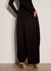 Oversized Wide-Leg Barrel Trousers, Black, large