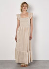 Stripe Sparkle Midi Dress, Stone, large