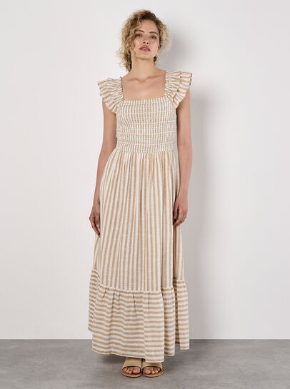 Stripe Sparkle Midi Dress