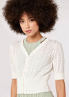 Pointelle Shrug, Cream, large