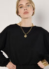 24K Gold Plated Hammered Coin Necklace, Gold, large
