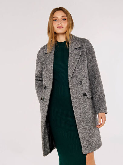 Double-Breasted Boucle Coat