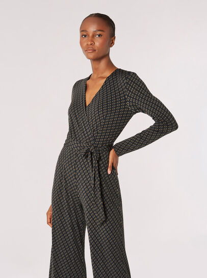 Teardrop Wrap Jersey Jumpsuit