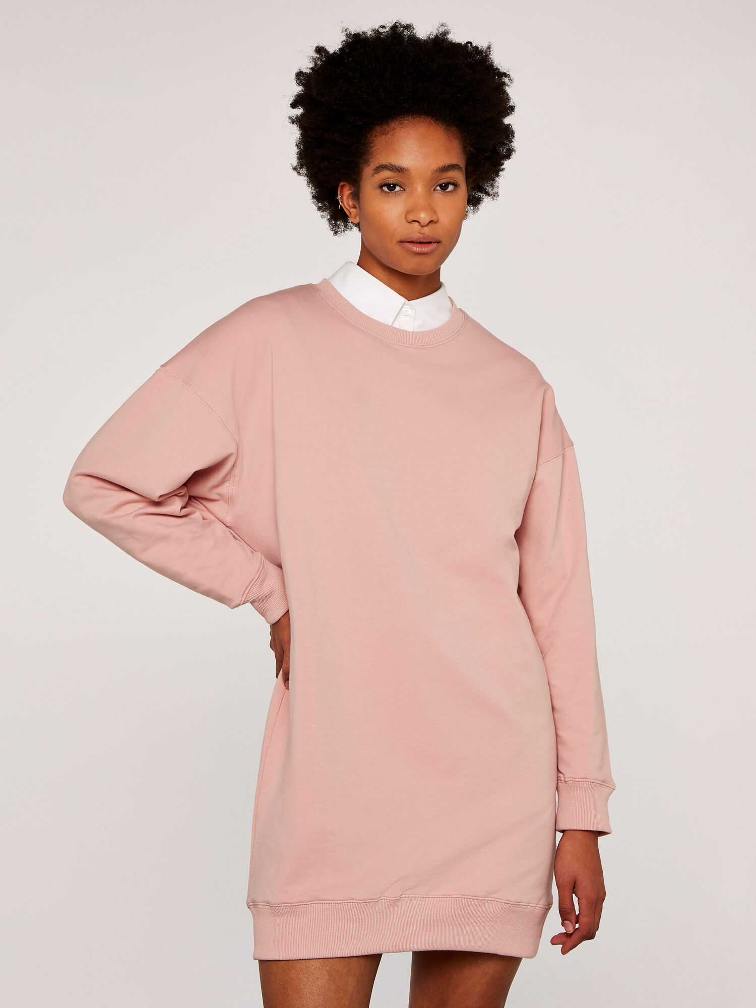 oversized pink sweater dress