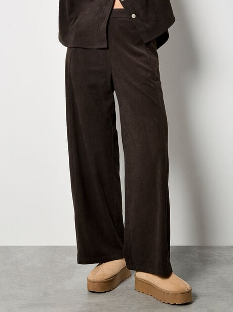 Cord Wide-Leg Trousers