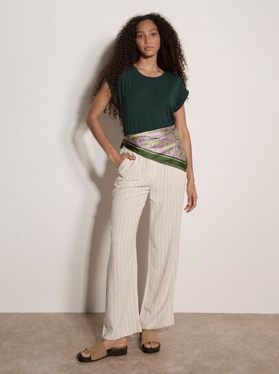 Asymmetric Wrap Jersey T-Shirt