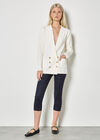 Rib Knitted Blazer, Cream, large