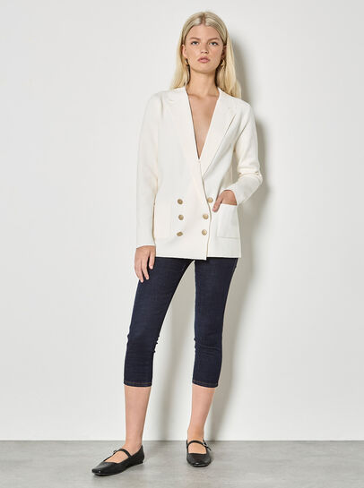 Rib Knitted Blazer