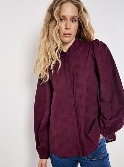 Floral Embroidered Shirt