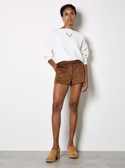 Suede Lined Micro Shorts
