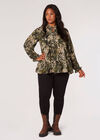 Curve Meadow Textured Tiered Top , Khaki, large