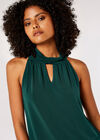 Keyhole Crepe Top, Green, large