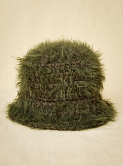 Fuzzy Knit Bucket Hat