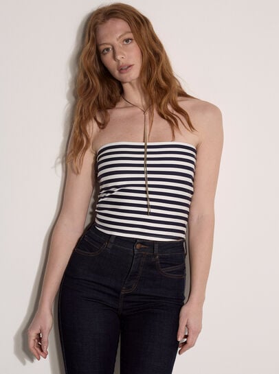 Stripe Bandeau Top