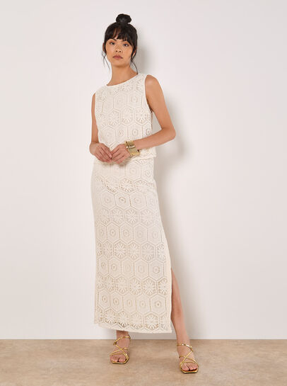 Crochet Lace Tile Shell Top