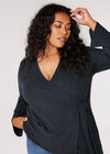 Curve Ribbed Jersey Wrap Top, Green, large