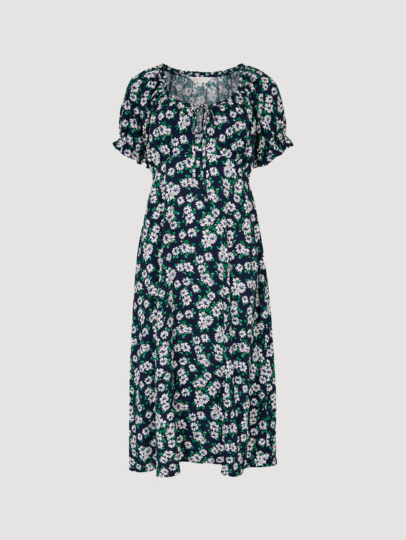 Daisy Floral Midi Dress, Navy, large