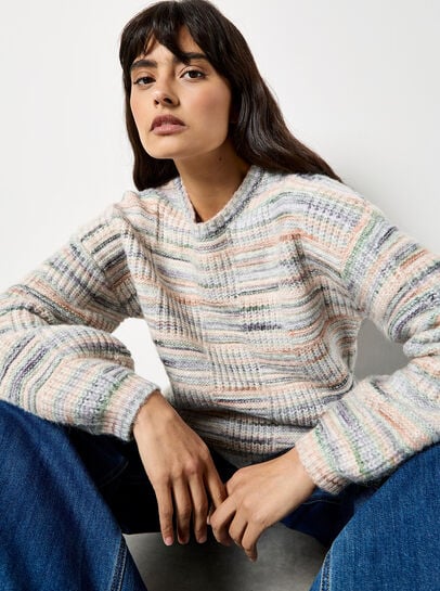 Soft Chunky Knit Space Dye Jumper
