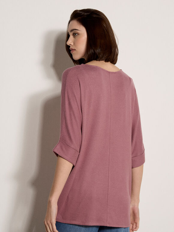 Soft Touch Batwing Top, Lilac, large