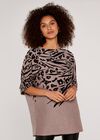 Leopard And Zebra Batwing Top, Pink, large
