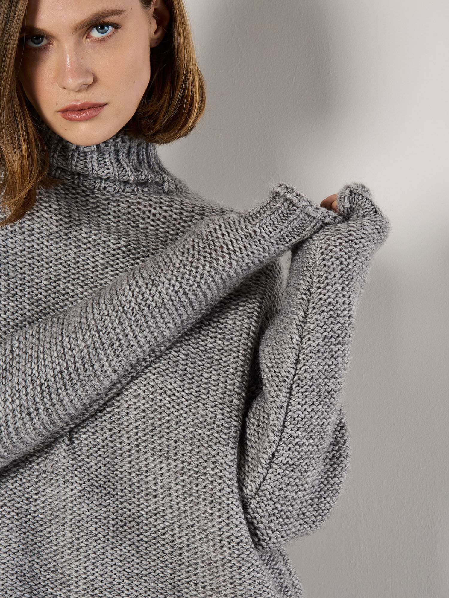 Oversized Chunky Knit Jumper Apricot Clothing